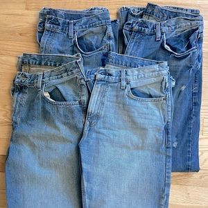 4 Pair of Men’s Arizona Jeans. Bootcut & Sneaker. Sz 34x34. Excellent condition!